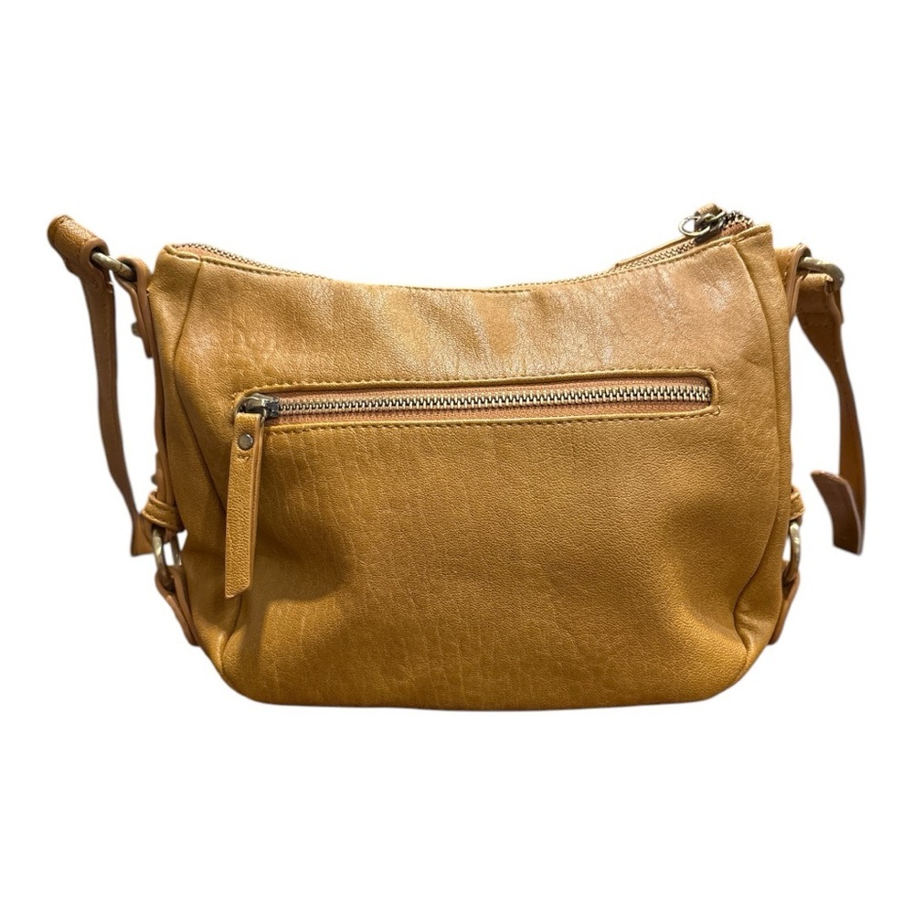 Anthropologie Sadie Crossbody double front zip faux leather bag. P 14 - Picture 3 of 7
